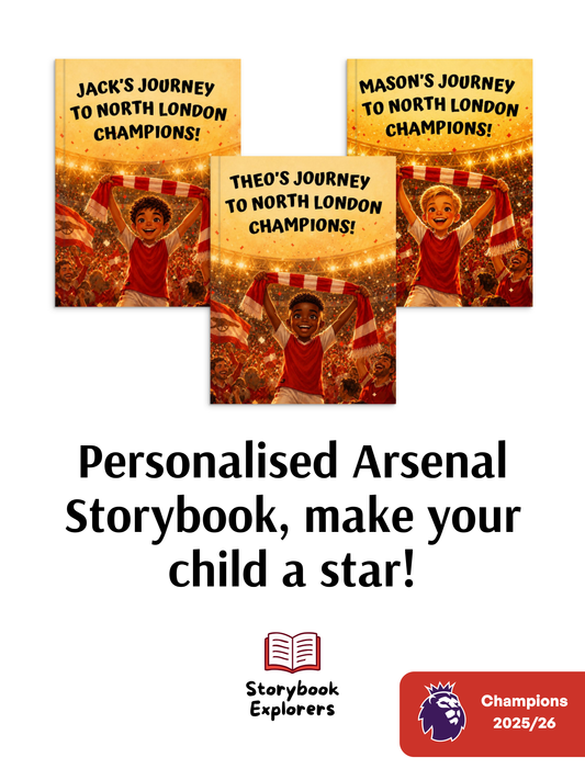 My Journey to North London Champions! Personalised Arsenal Storybook