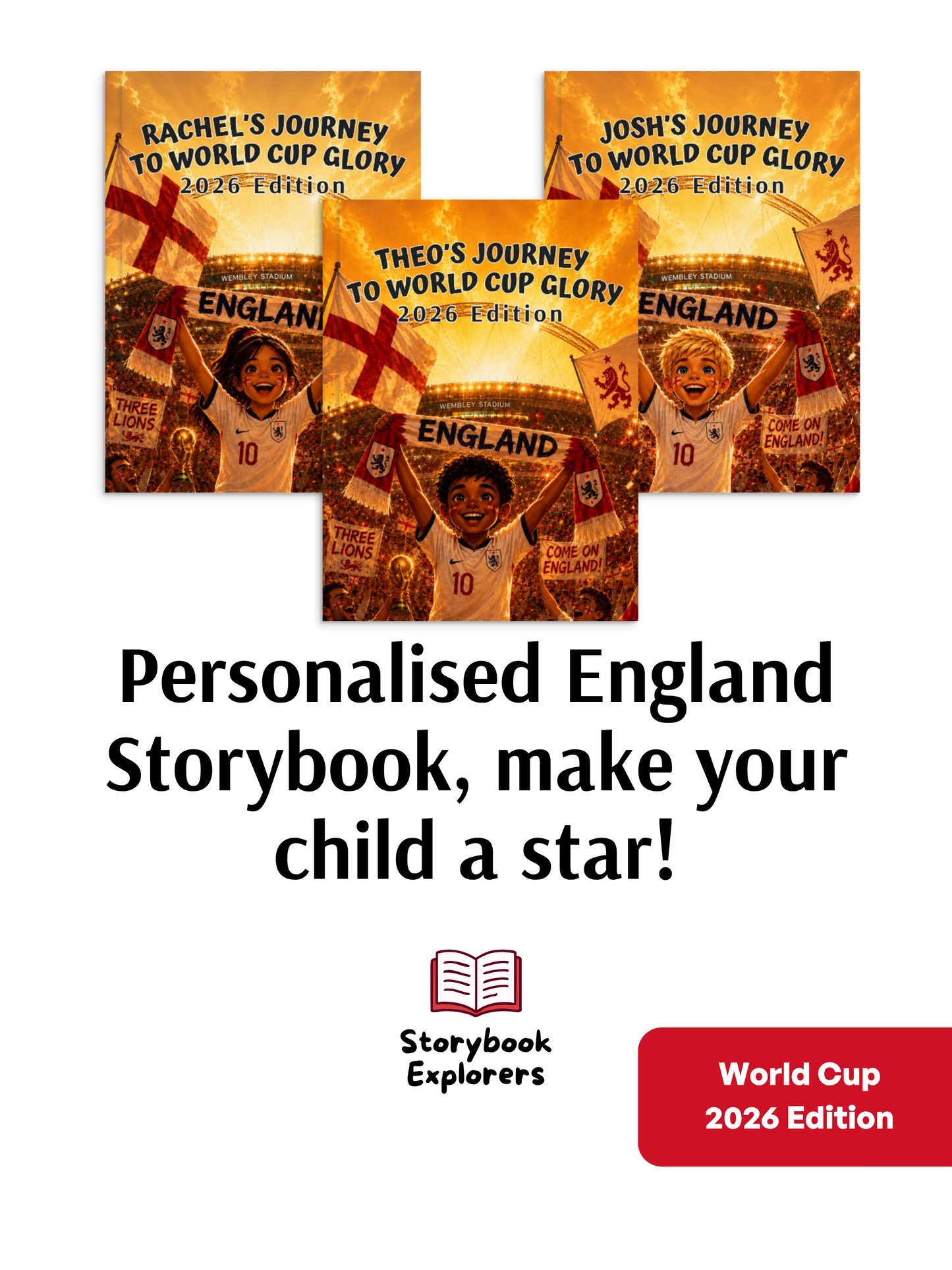 My Journey to World Cup Glory! Personalised England Storybook