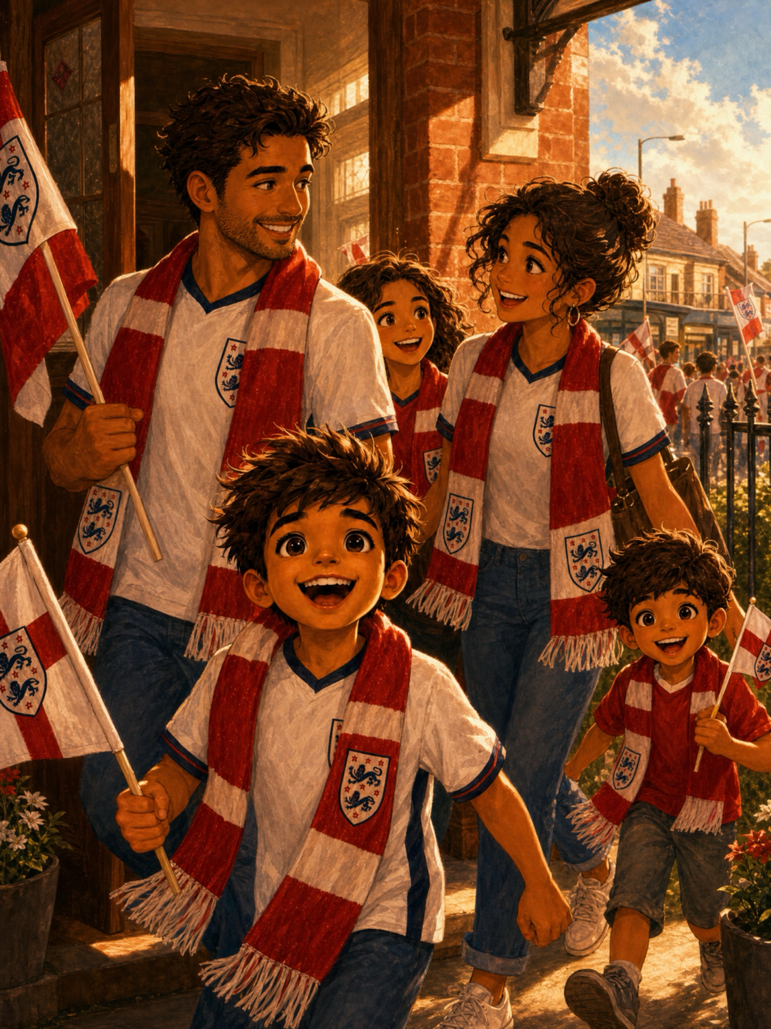 Family page - setting off to the match together